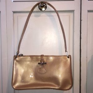 Longchamp Patent Leather Shoulder Purse